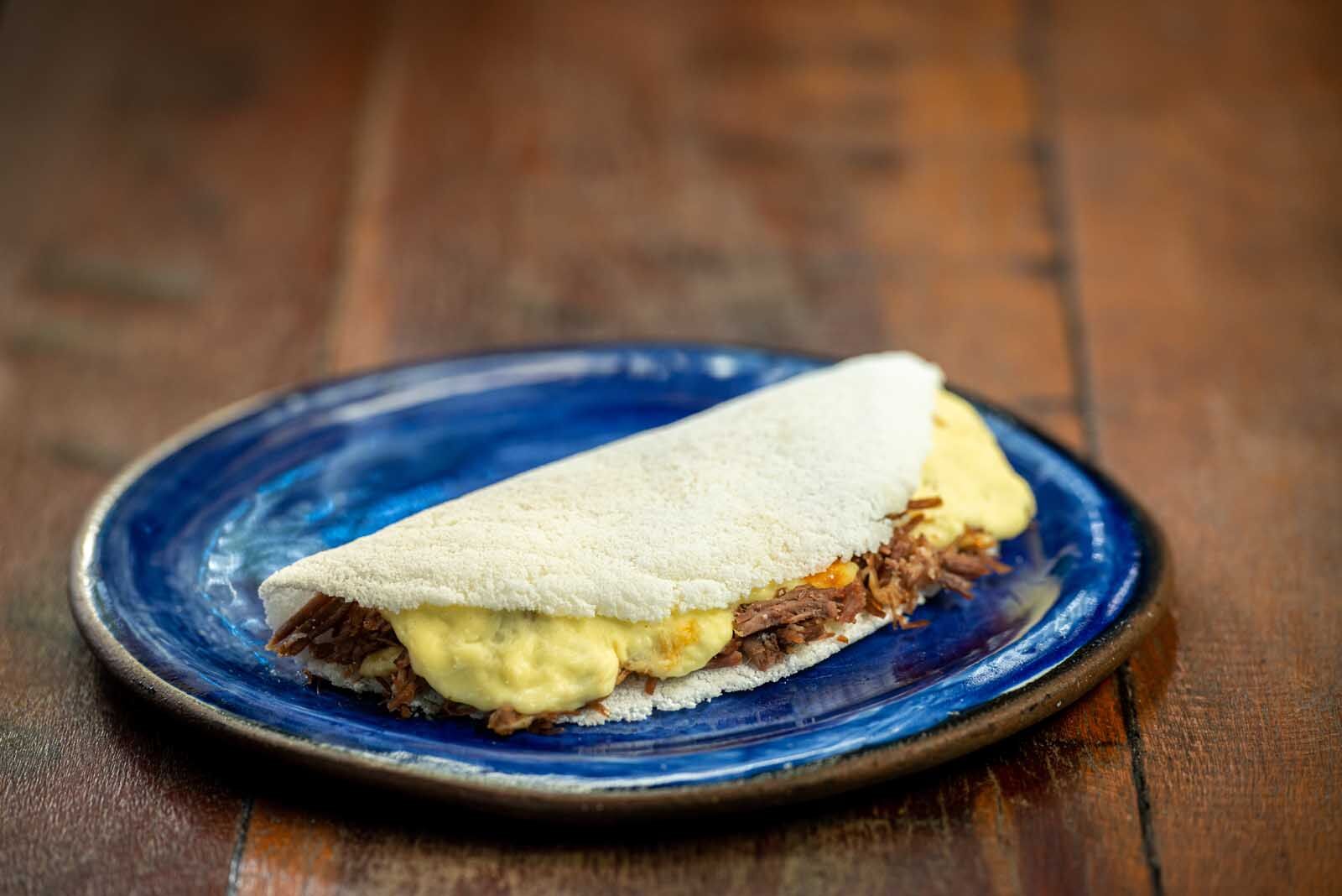 Comida tradicional brasileña Tapioca