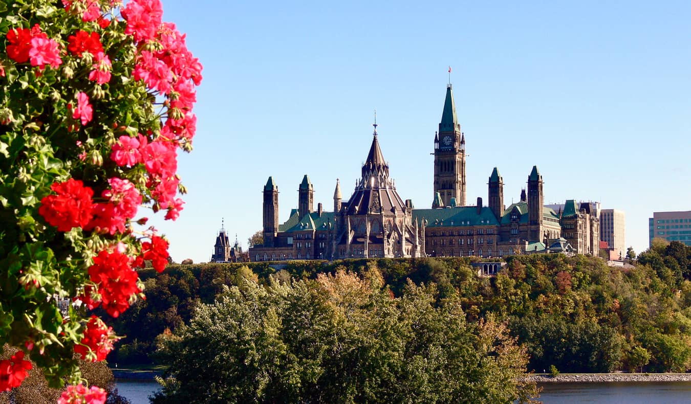 El edificio del parlamento canadiense en Ottawa, Ontario