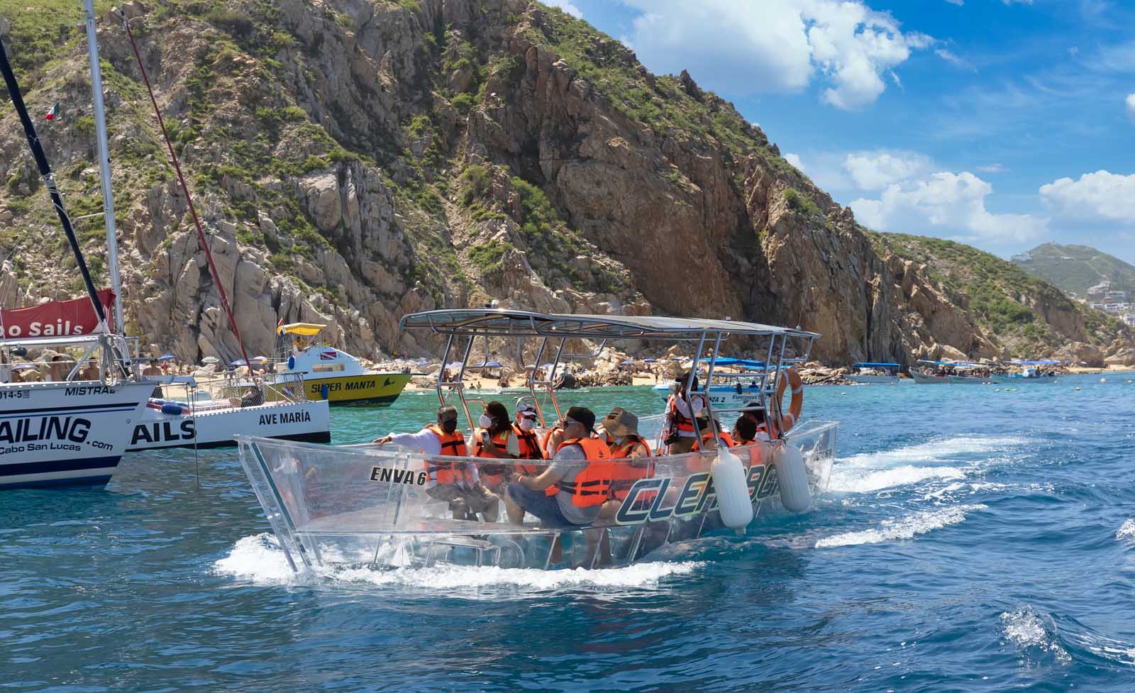 Las mejores cosas que hacer en Cabo San Lucas Tour en barco con fondo de cristal