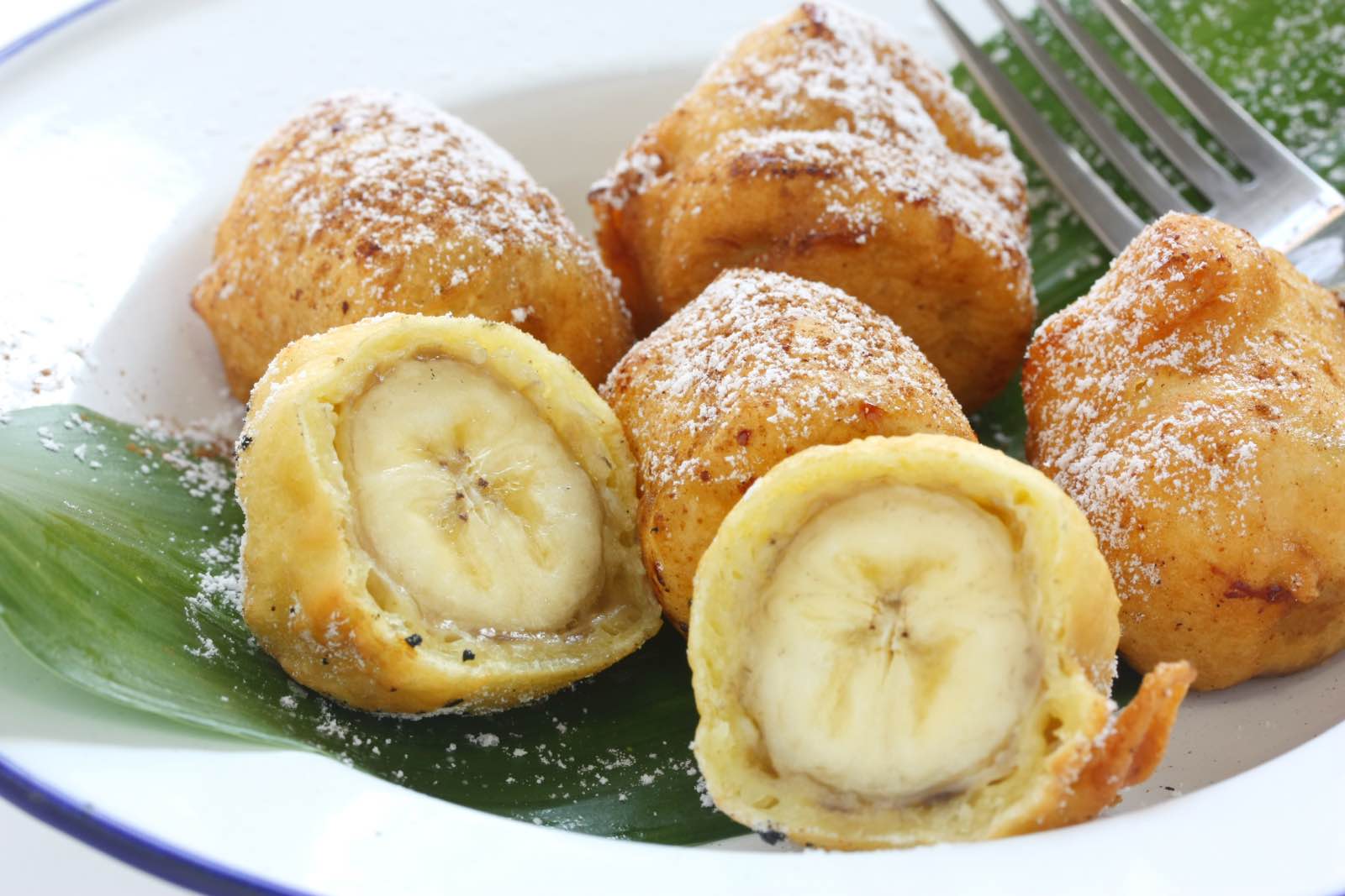 Comida indonesia Plátanos fritos Pisang Goreng