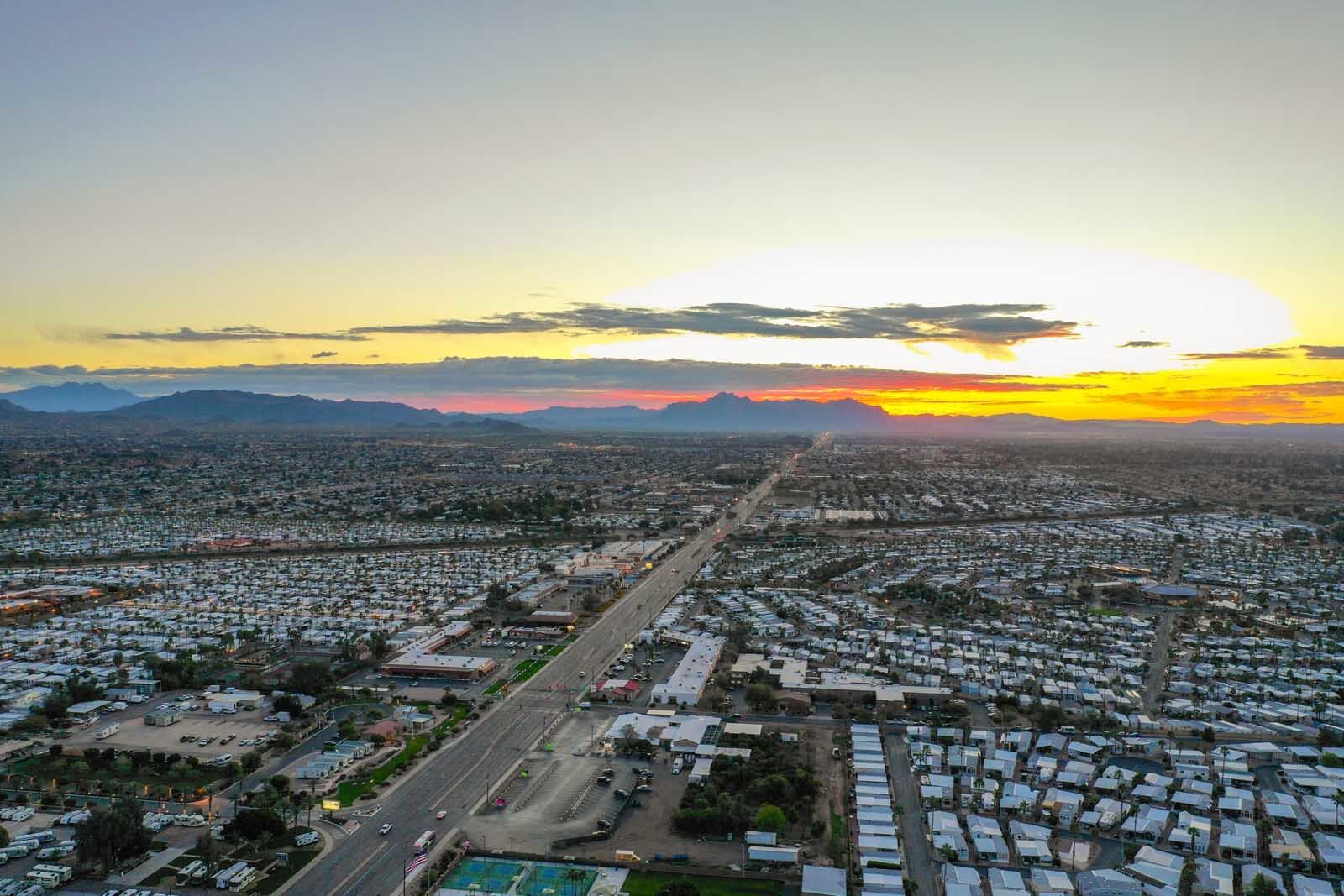 Una vista panorámica de Mesa, una de las mejores ciudades de Arizona