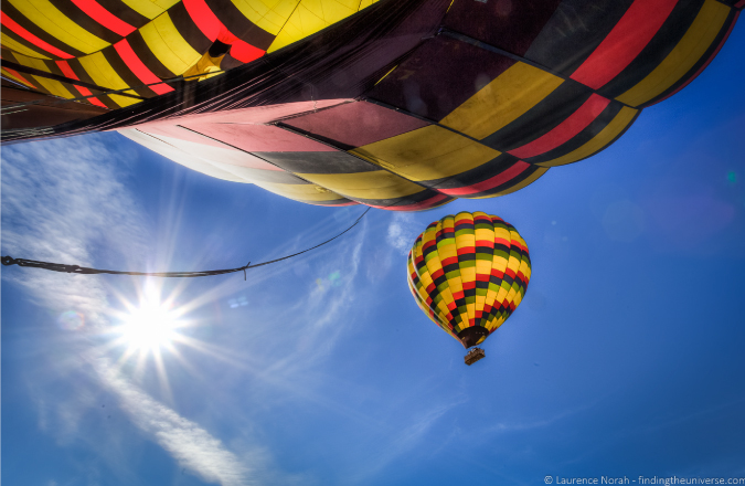 Imagen deslumbrante de globos aerostáticos en Napa Valley, CA