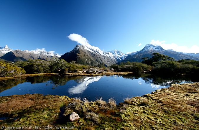 Impresionante foto de viaje de una cordillera a Nueva Zelanda