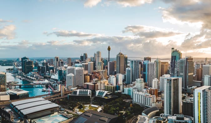 Una panorámica de Sydney, el distrito central de negocios de Australia