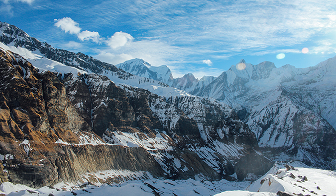 montañas en el circuito de Annapurna, Nepal