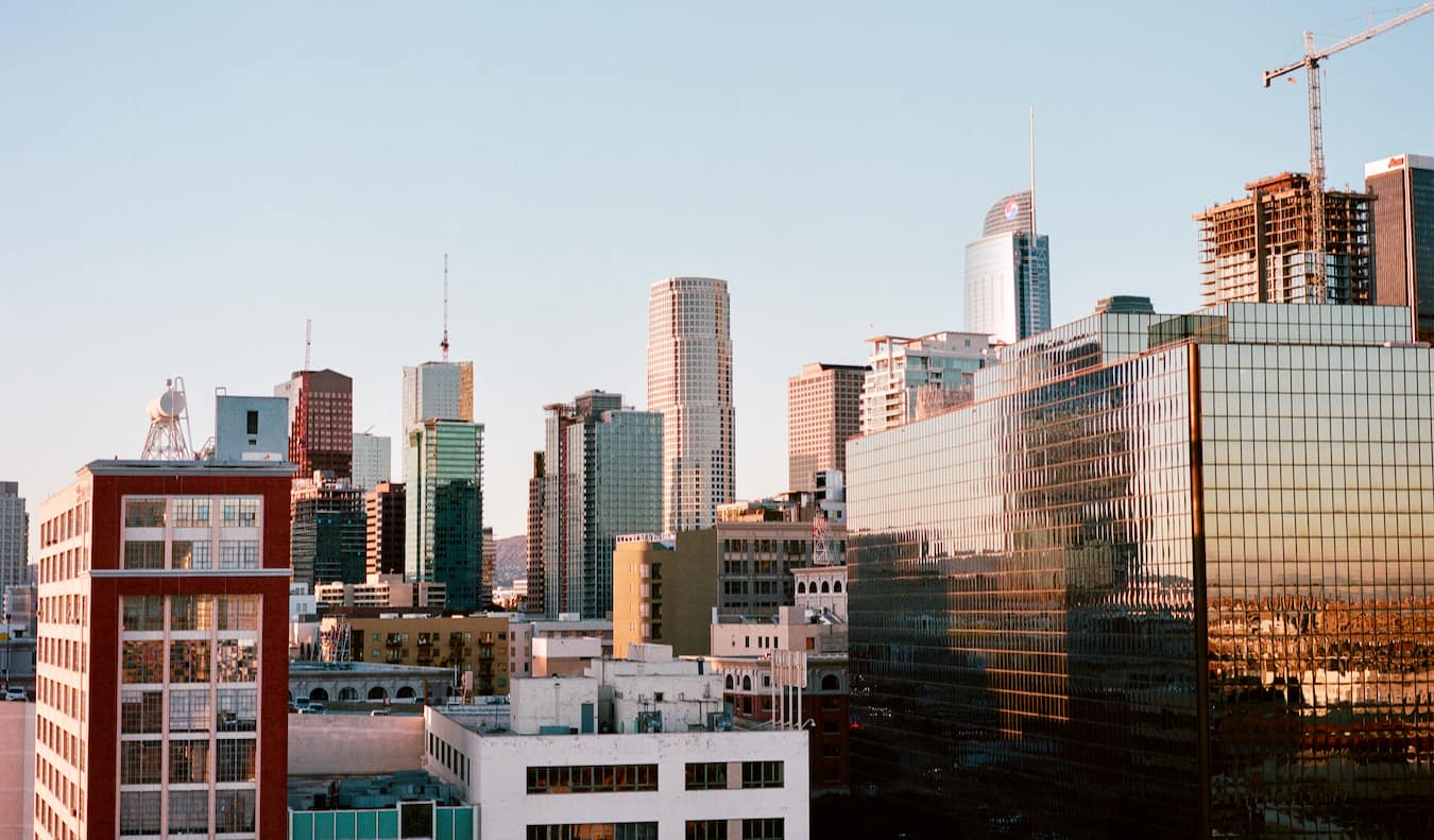 Los edificios altos del centro de Los Ángeles