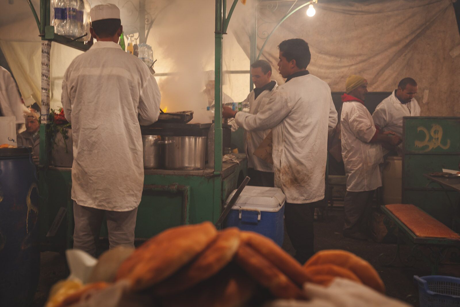 comida en la cocina de Marruecos