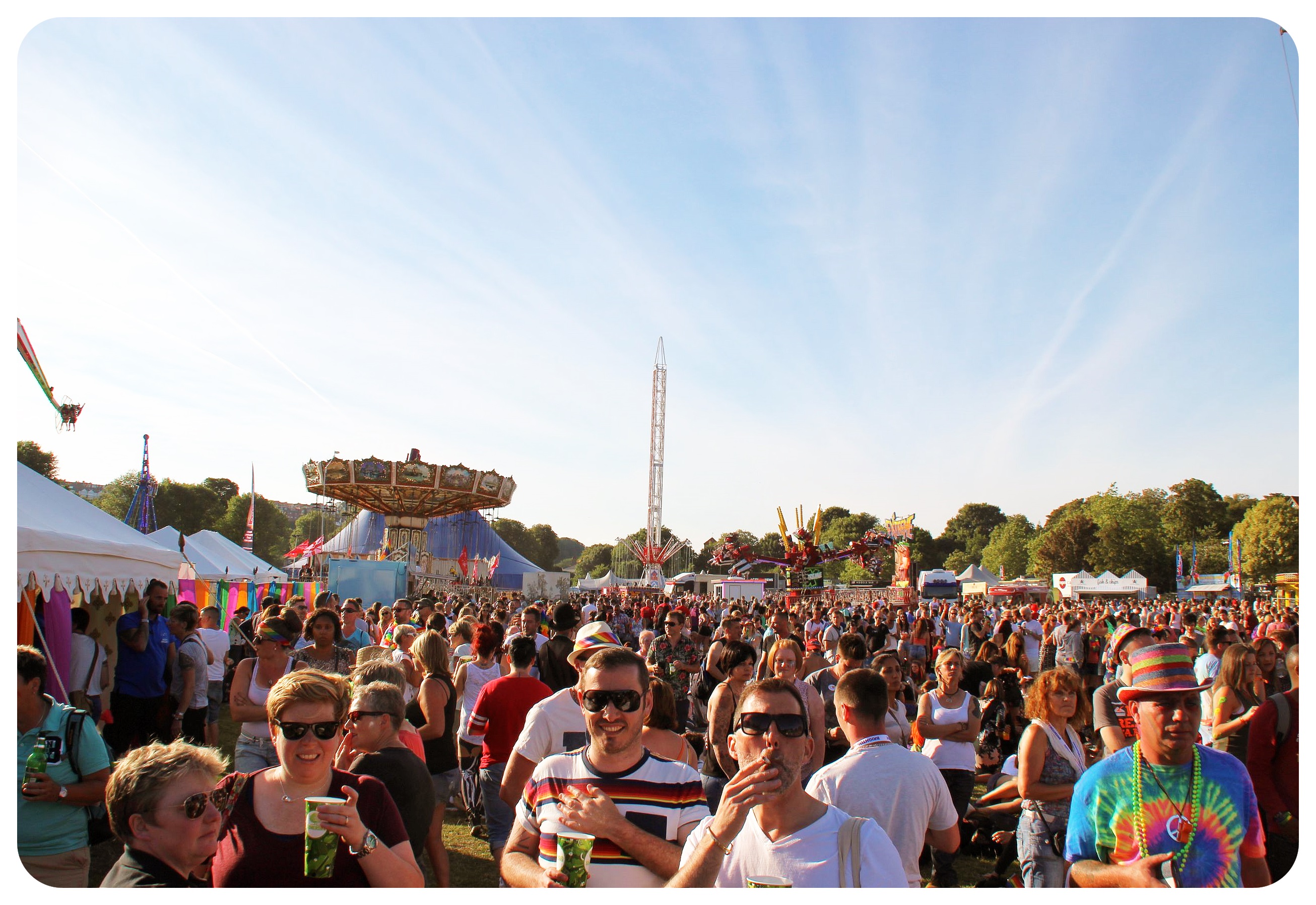 recinto del festival del orgullo de Brighton