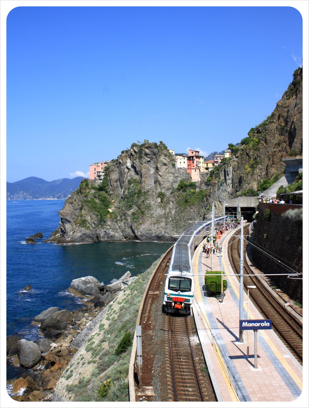 Manarola y tren