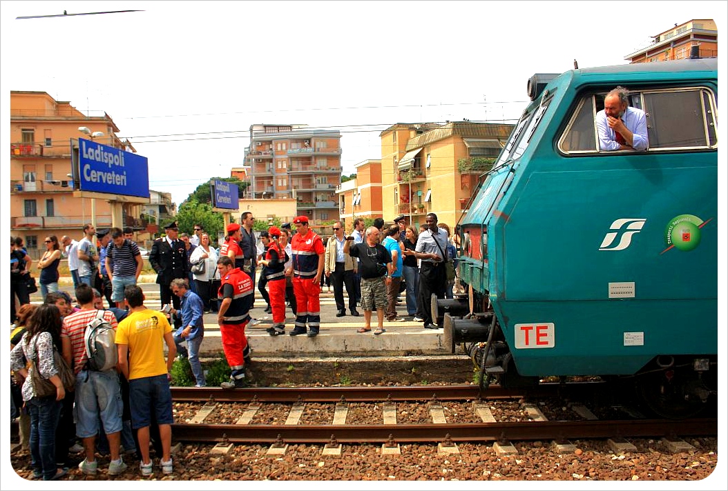 huelga del tren italiano