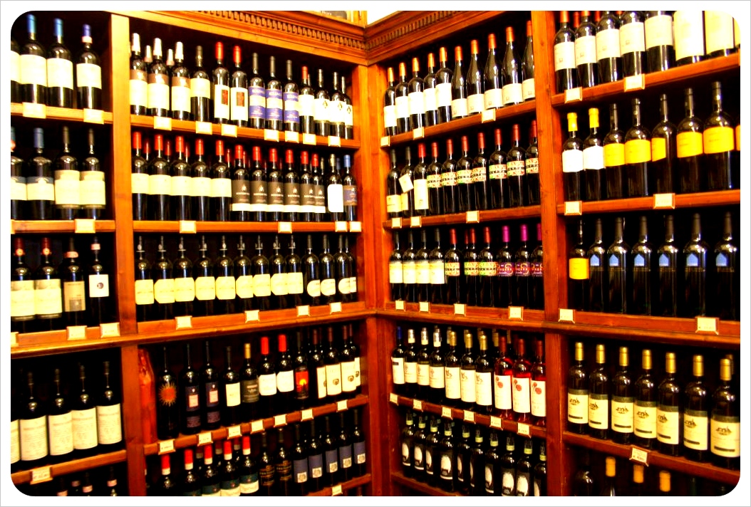 tienda de vinos Italia