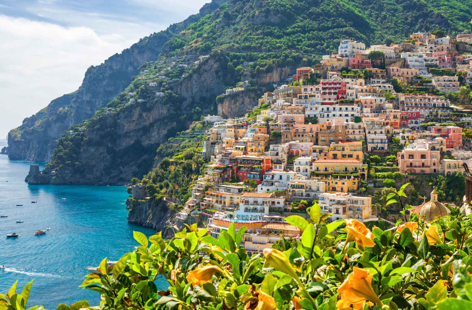 Italia Coste del viaje y presupuesto Positano