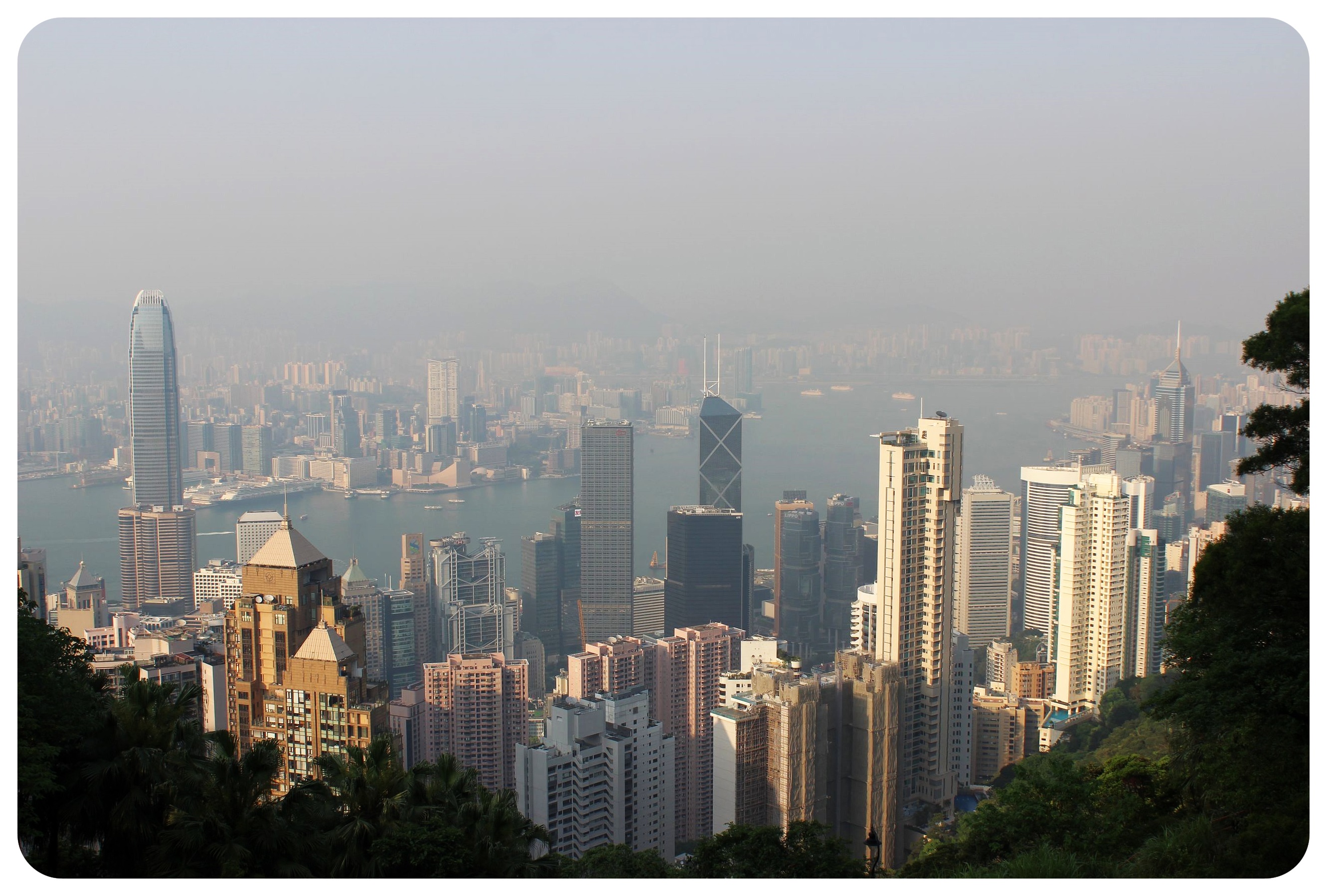 vistas de Hong Kong desde la cima