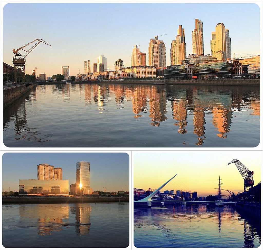 Puerto Madero al atardecer