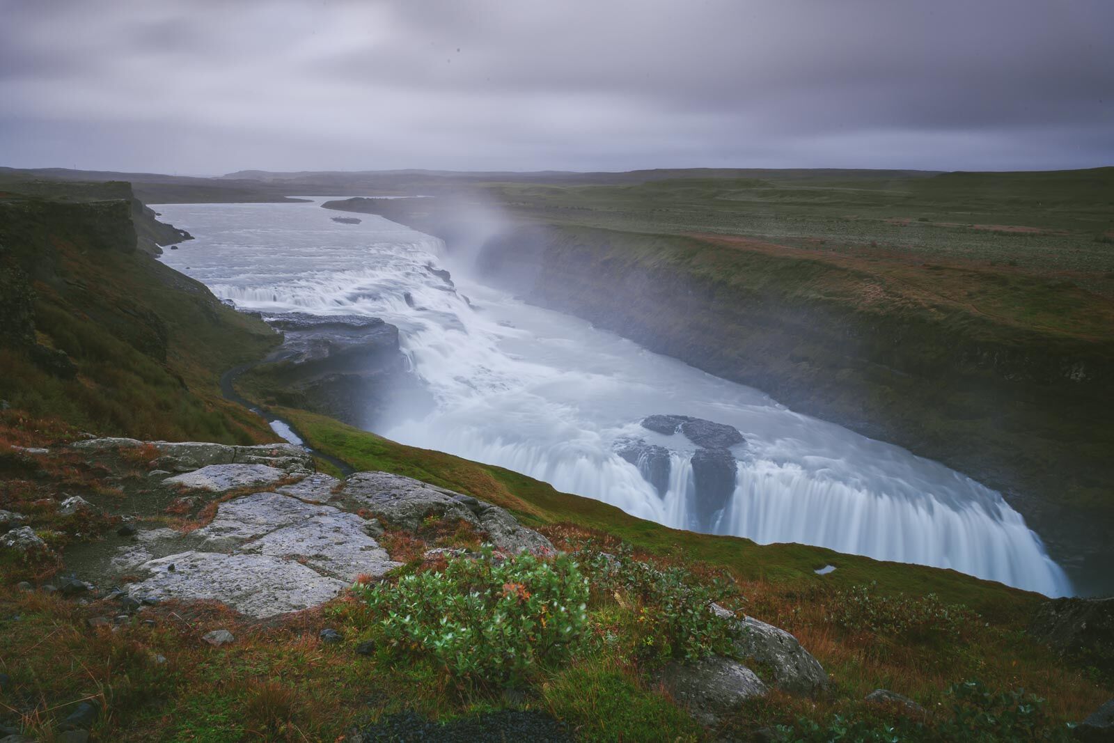 Gullfoss en tu viaje por carretera a Islandia