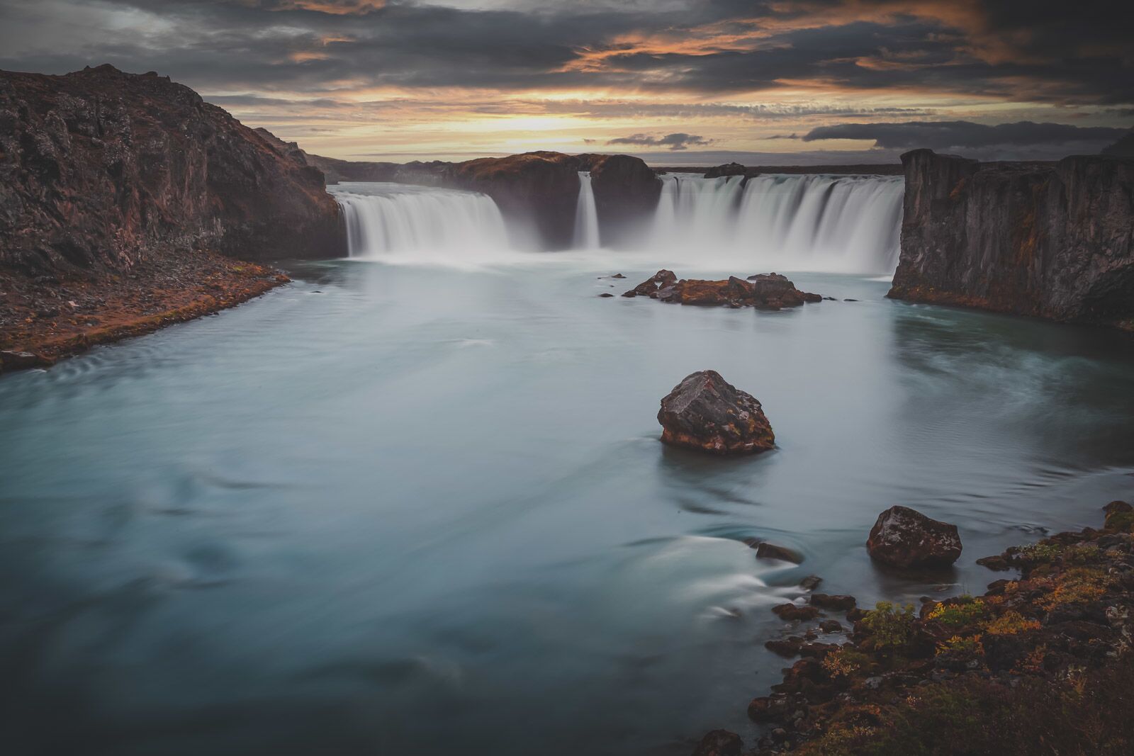 Godafoss en la carretera de circunvalación de Islandia