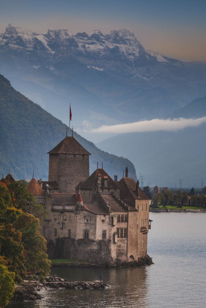 imágenes de suiza lago chateau chillon montreux