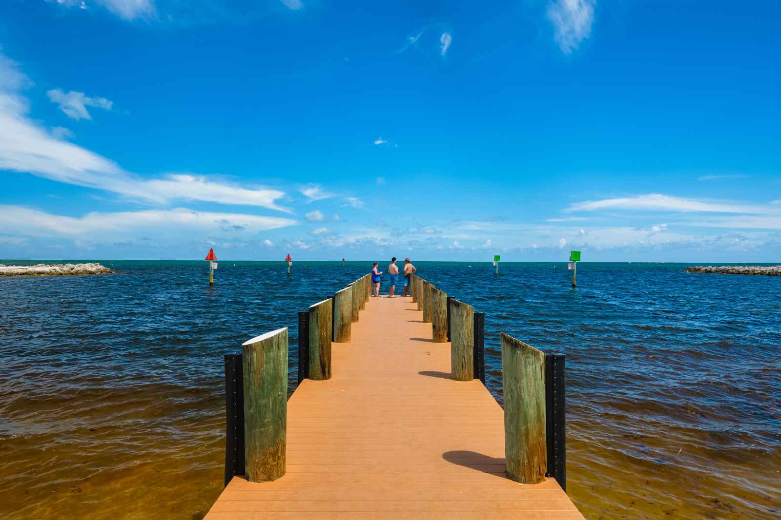 Muelle de la playa del parque Harry Harris