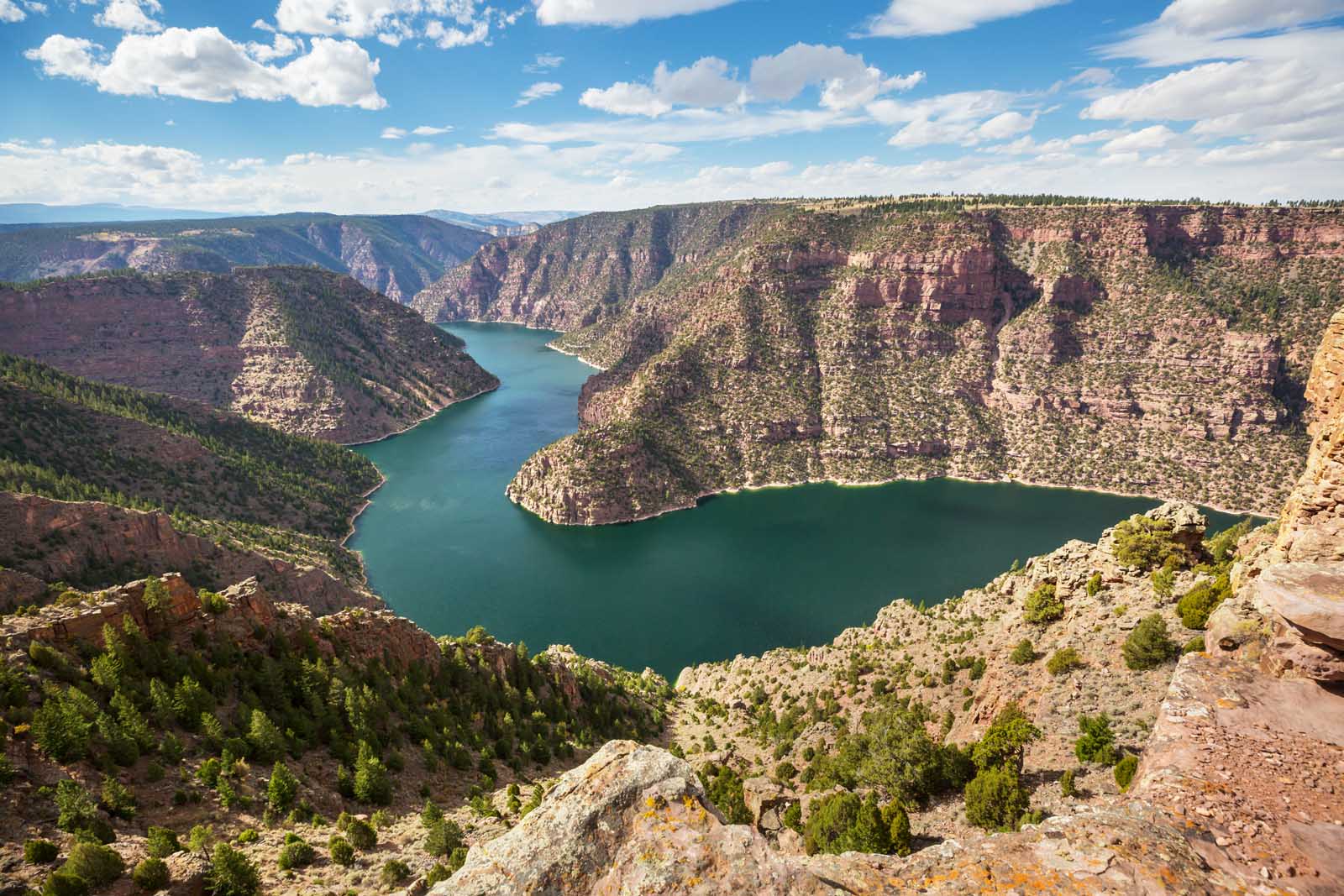 Flaming Gorge en el bosque nacional de Ashley, Utah