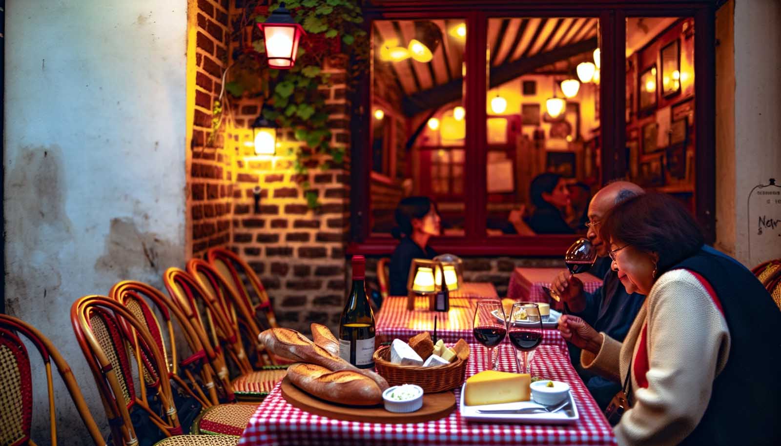 Deliciosa cocina francesa en un acogedor bistrot parisino