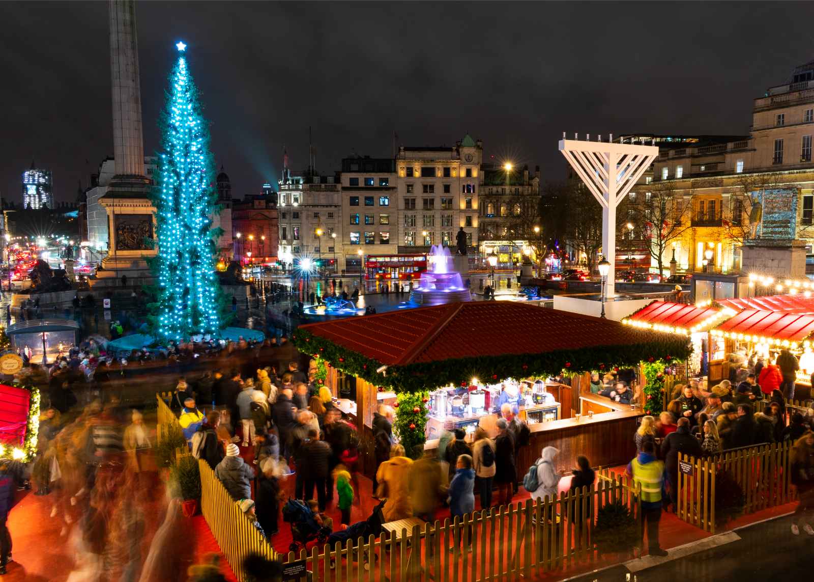 Trafalgar Square en Londres por Navidad