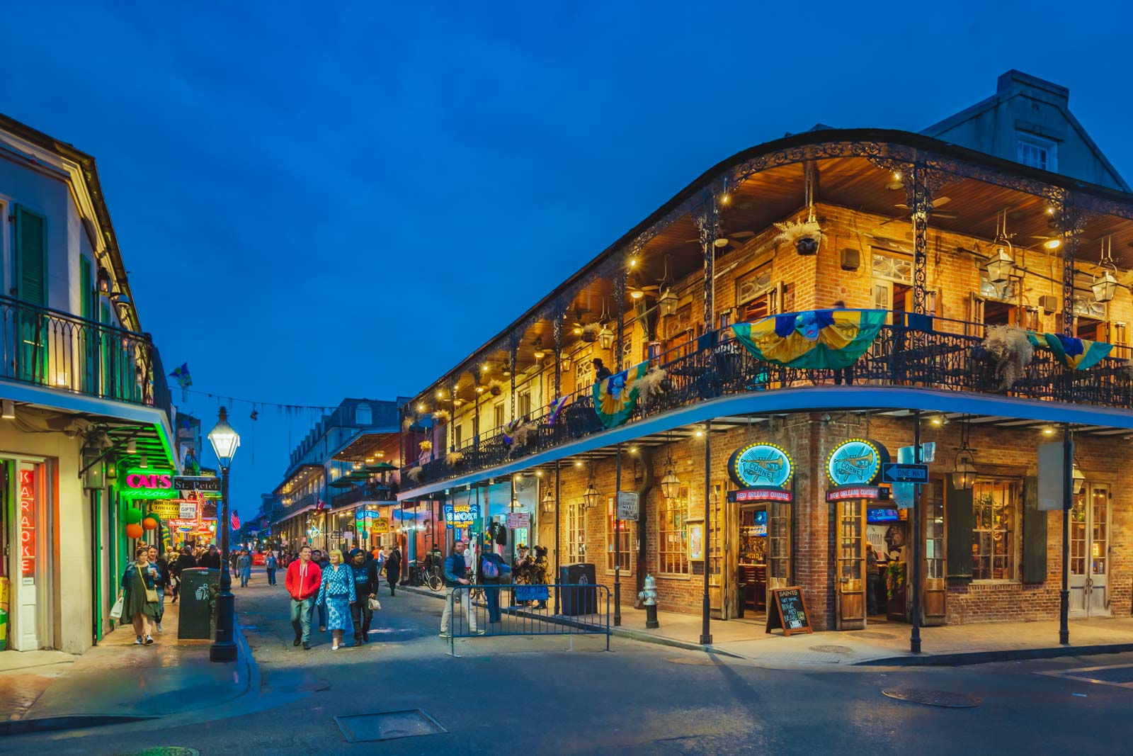 El barrio francés de Nueva Orleans.