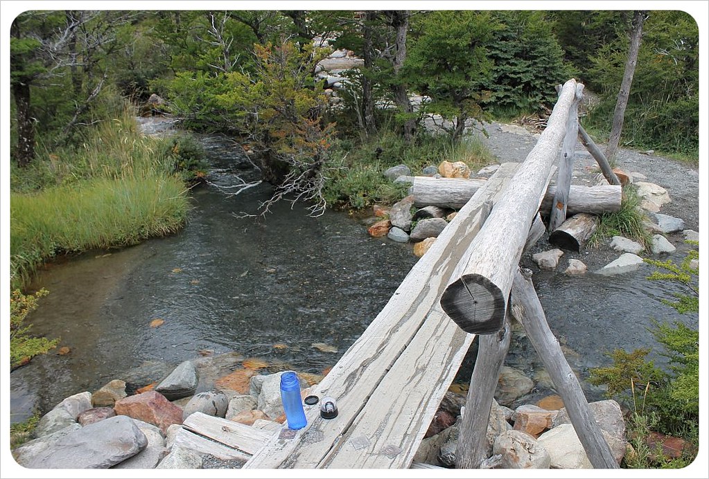 el chalten laguna torre hike stream