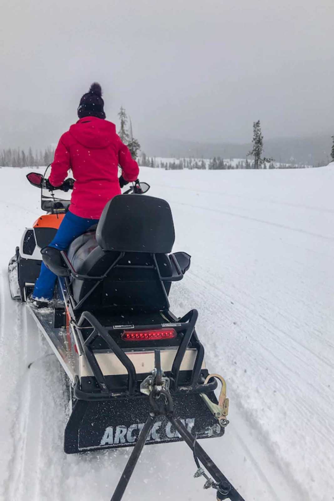 motos de nieve de invierno de Colorado