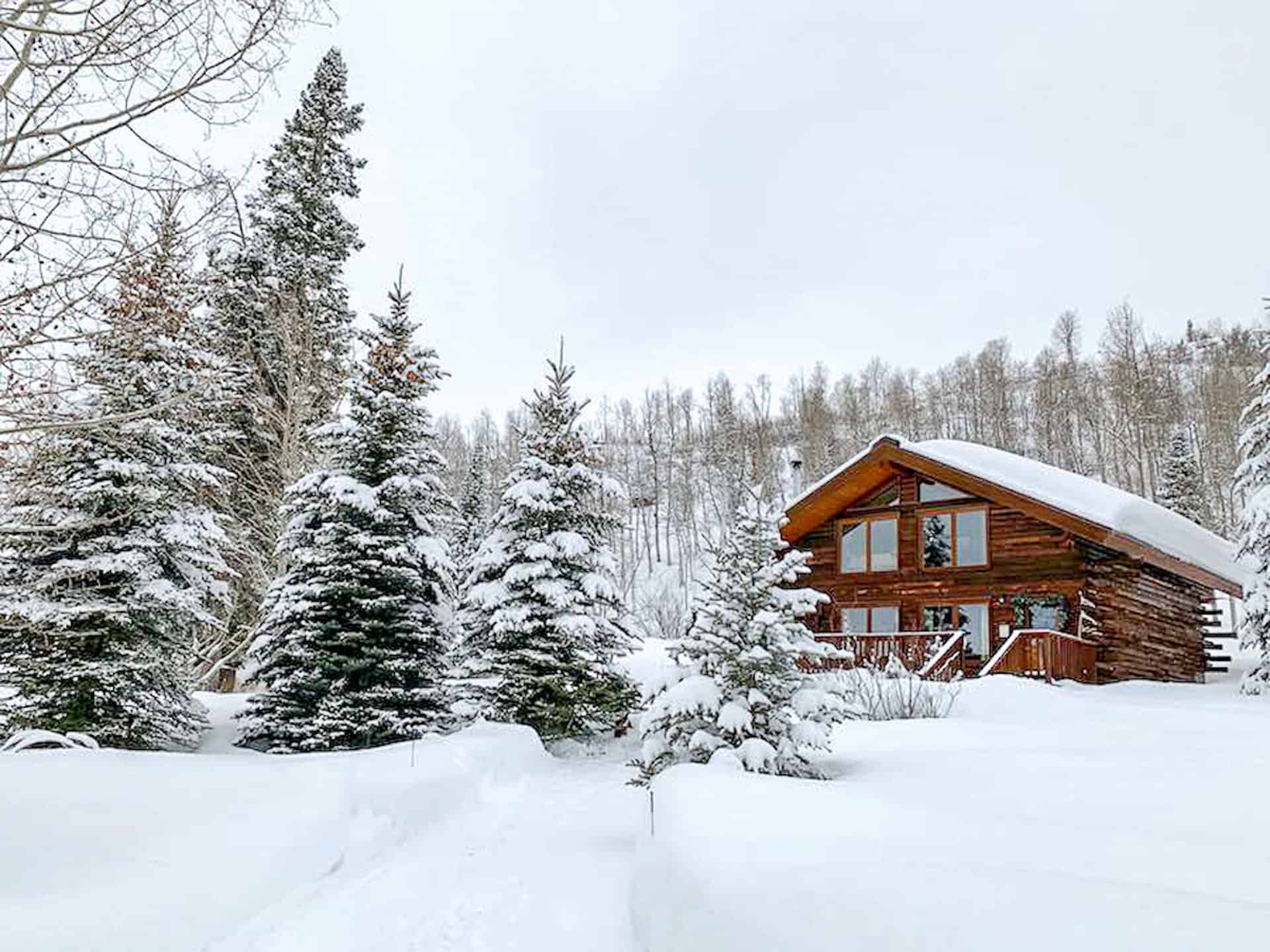 cabaña de invierno a colorado