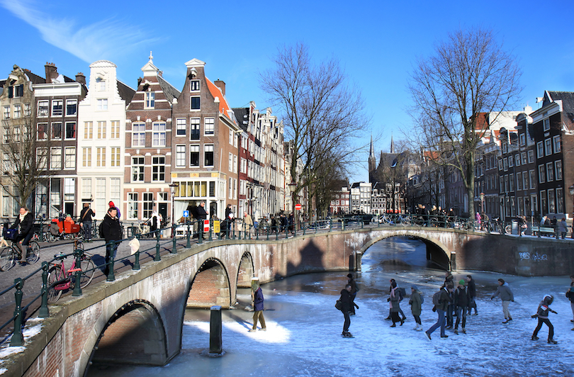 Patinaje sobre hielo de Ámsterdam