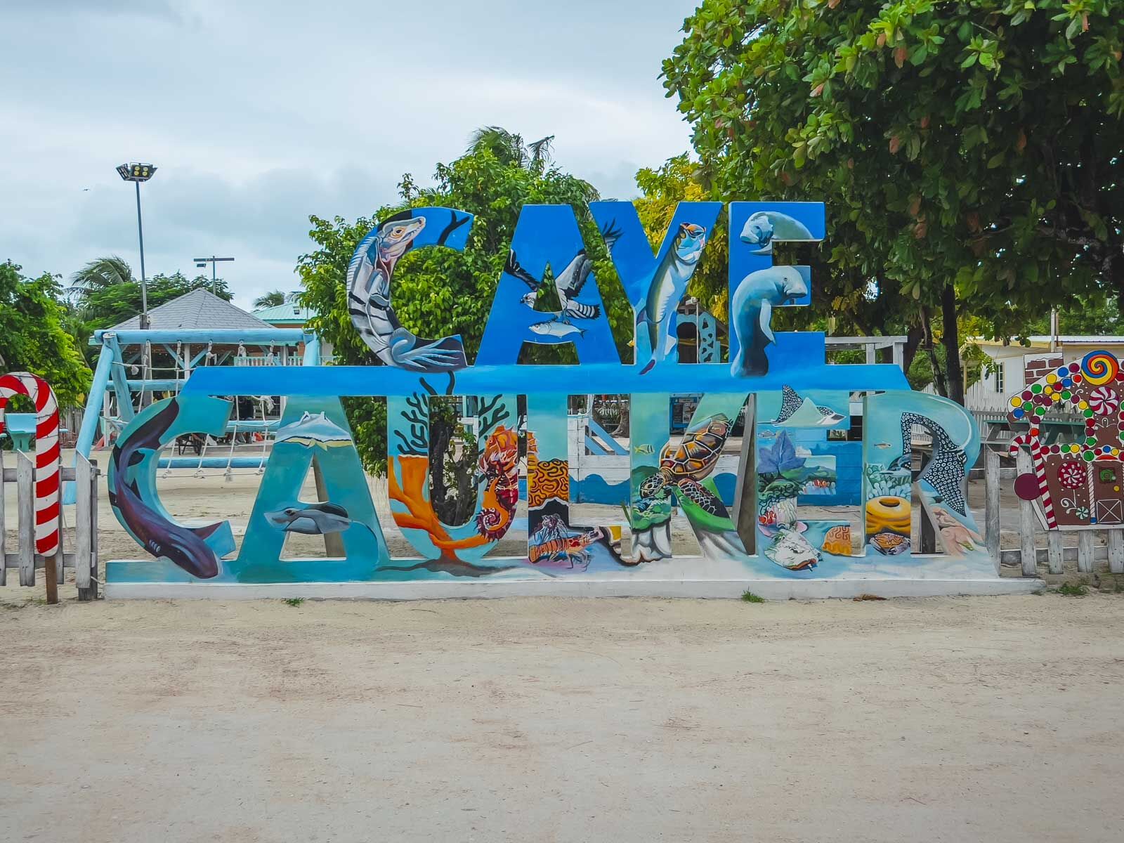 El signo de Caye Caulker en Belice