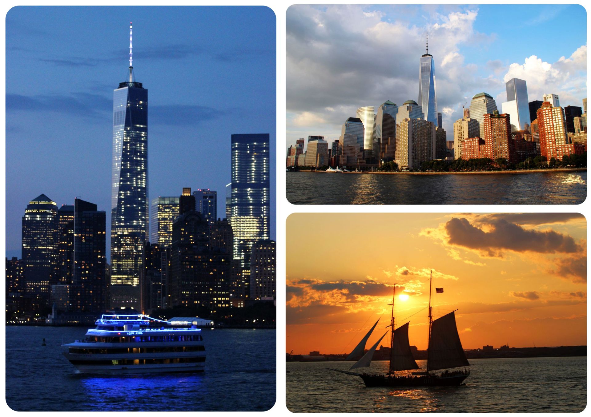 Vistas del ferry de Nueva York Staten Island