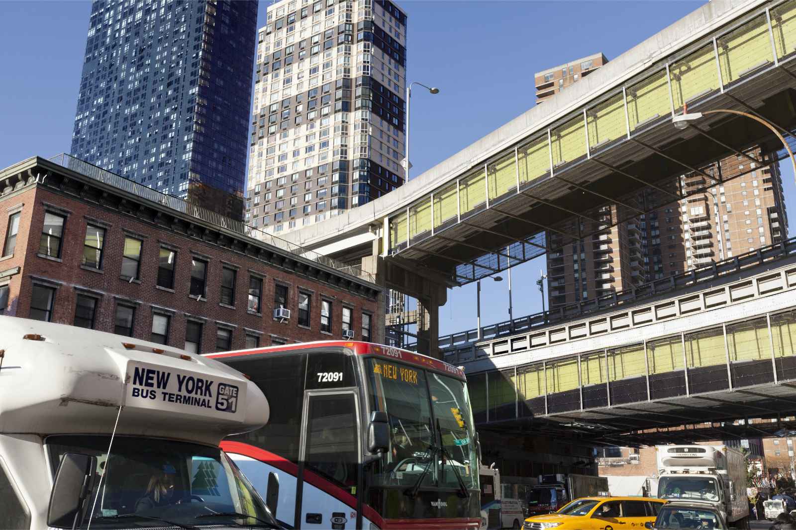 Puentes de observación de la ciudad de Nueva York Riverview-Fisk Park Bus Port Authority