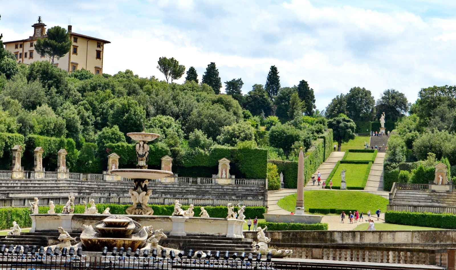 Florencia en un día en los jardines de Boboli