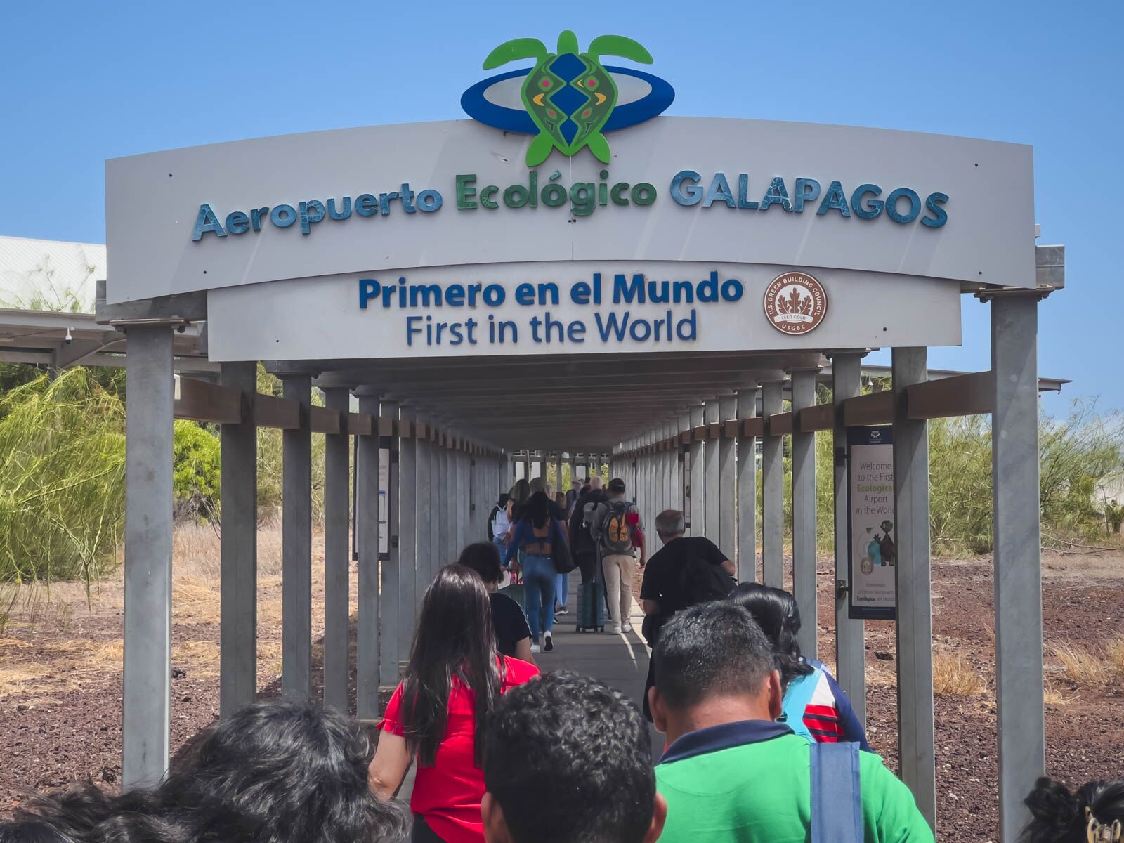 Entrada en el Parque Nacional Galápagos