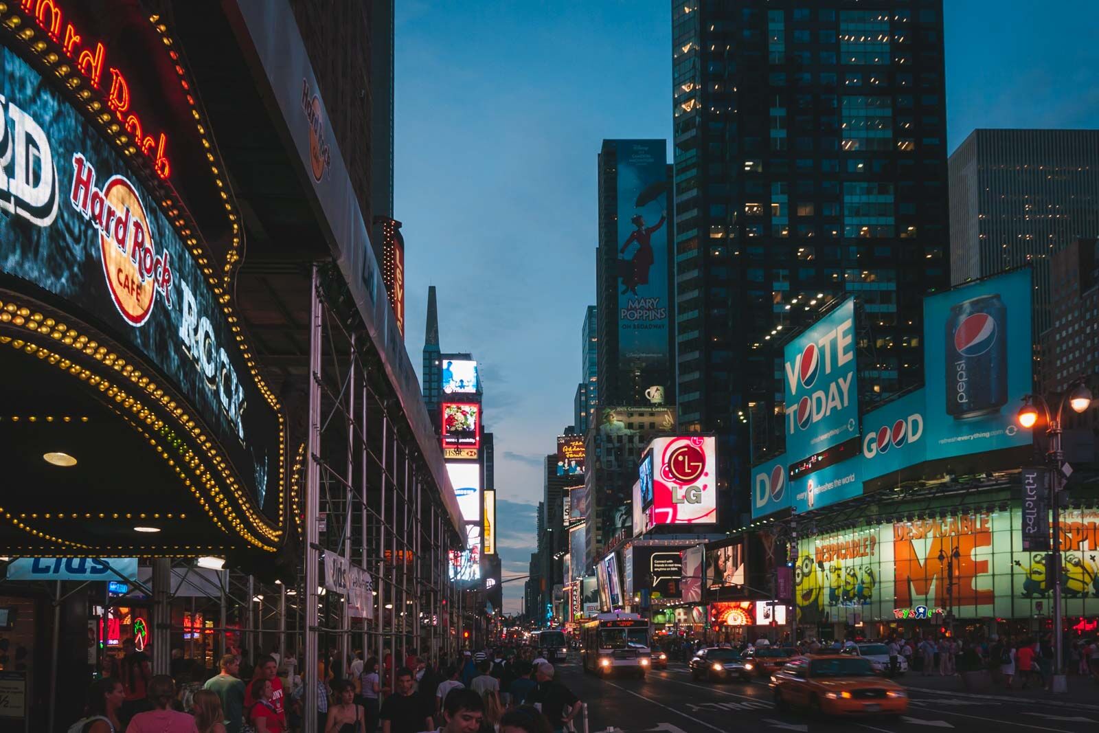 Nueva York por la noche Times Square