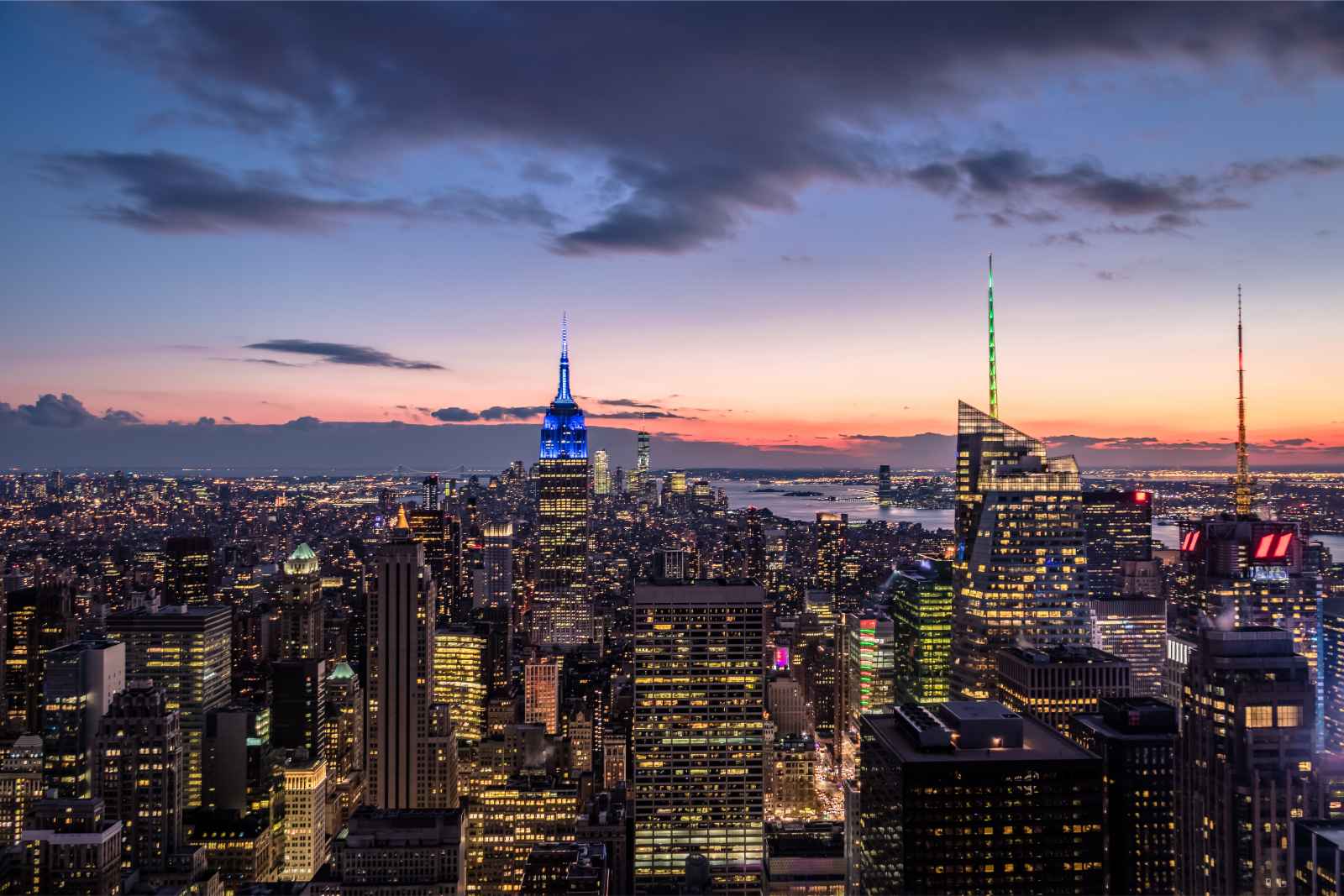 Nueva York por la noche Consejos e información Manhattan Skyline