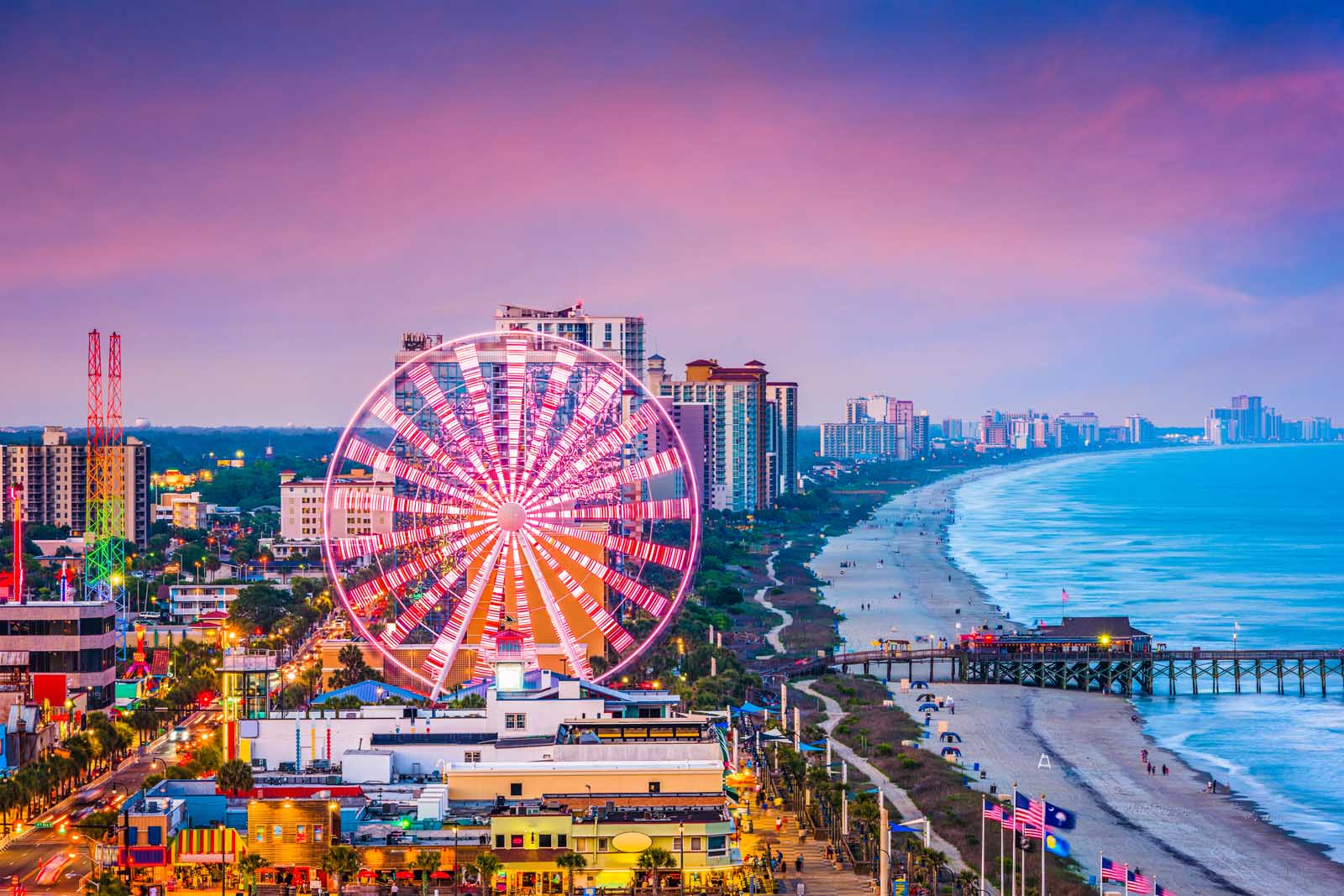 Mejores destinos para las vacaciones de primavera Myrtle Beach, Carolina del Sur