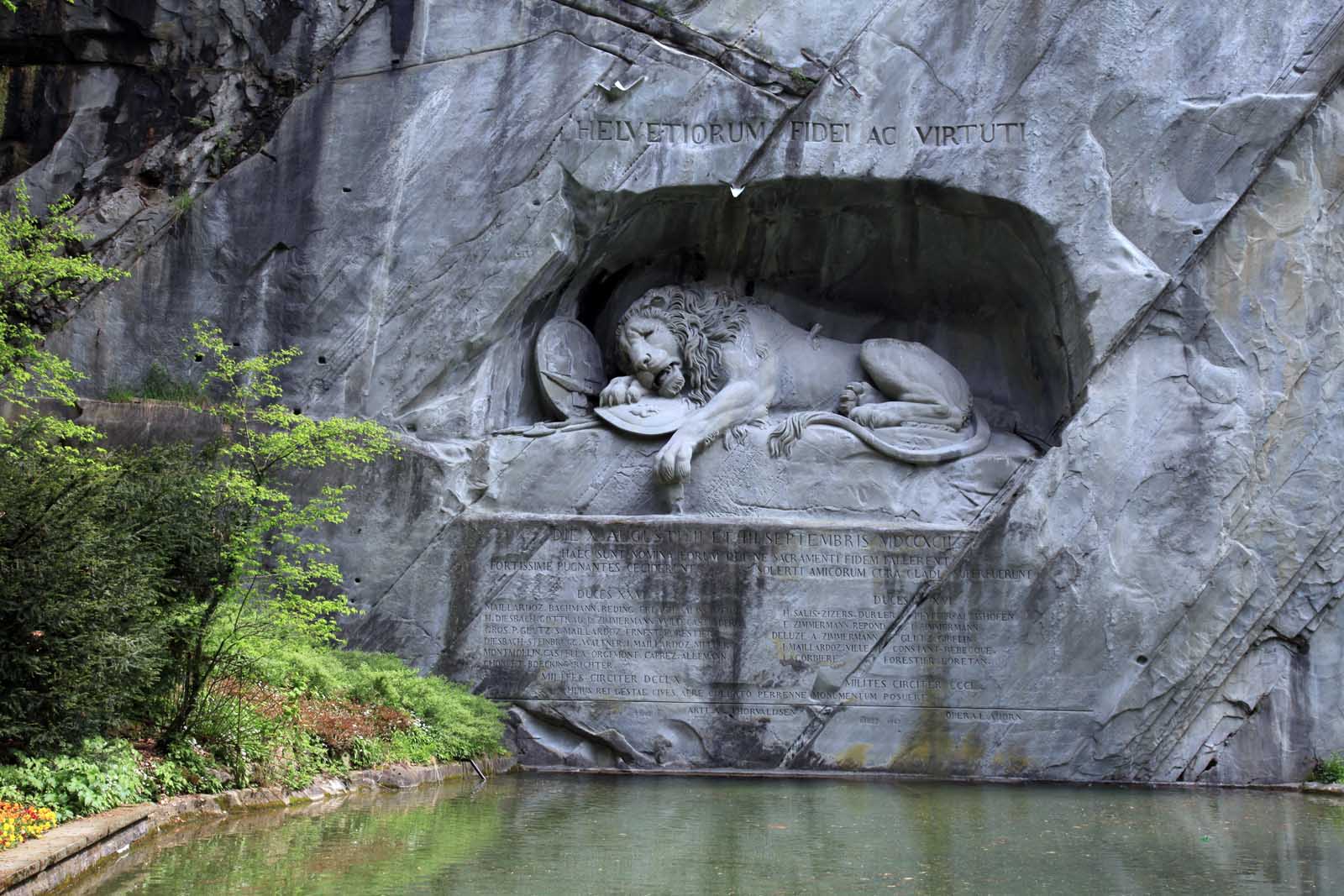 Monumento del león moribundo, Lucerna, Suiza.