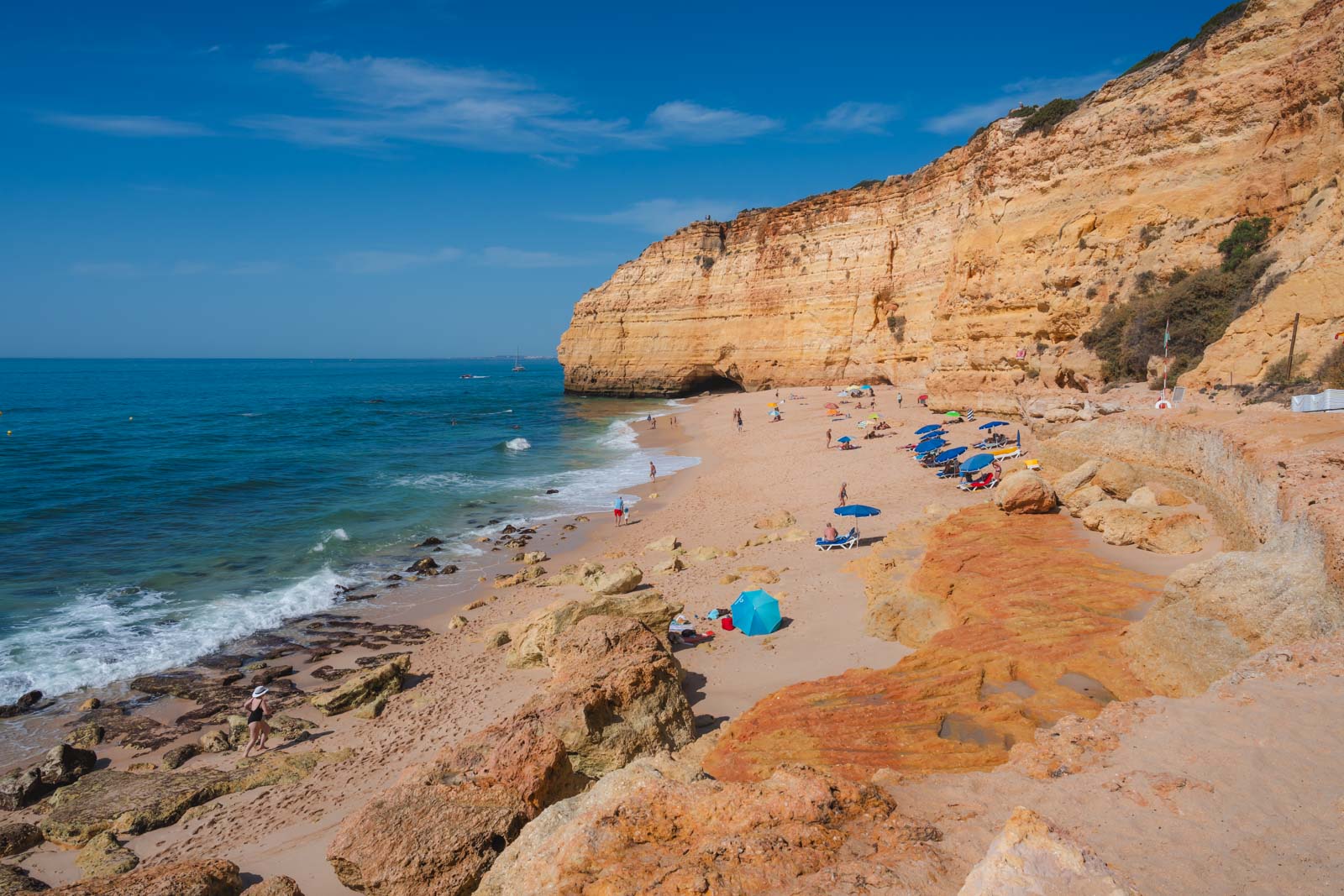 Playa soleada en Portugal