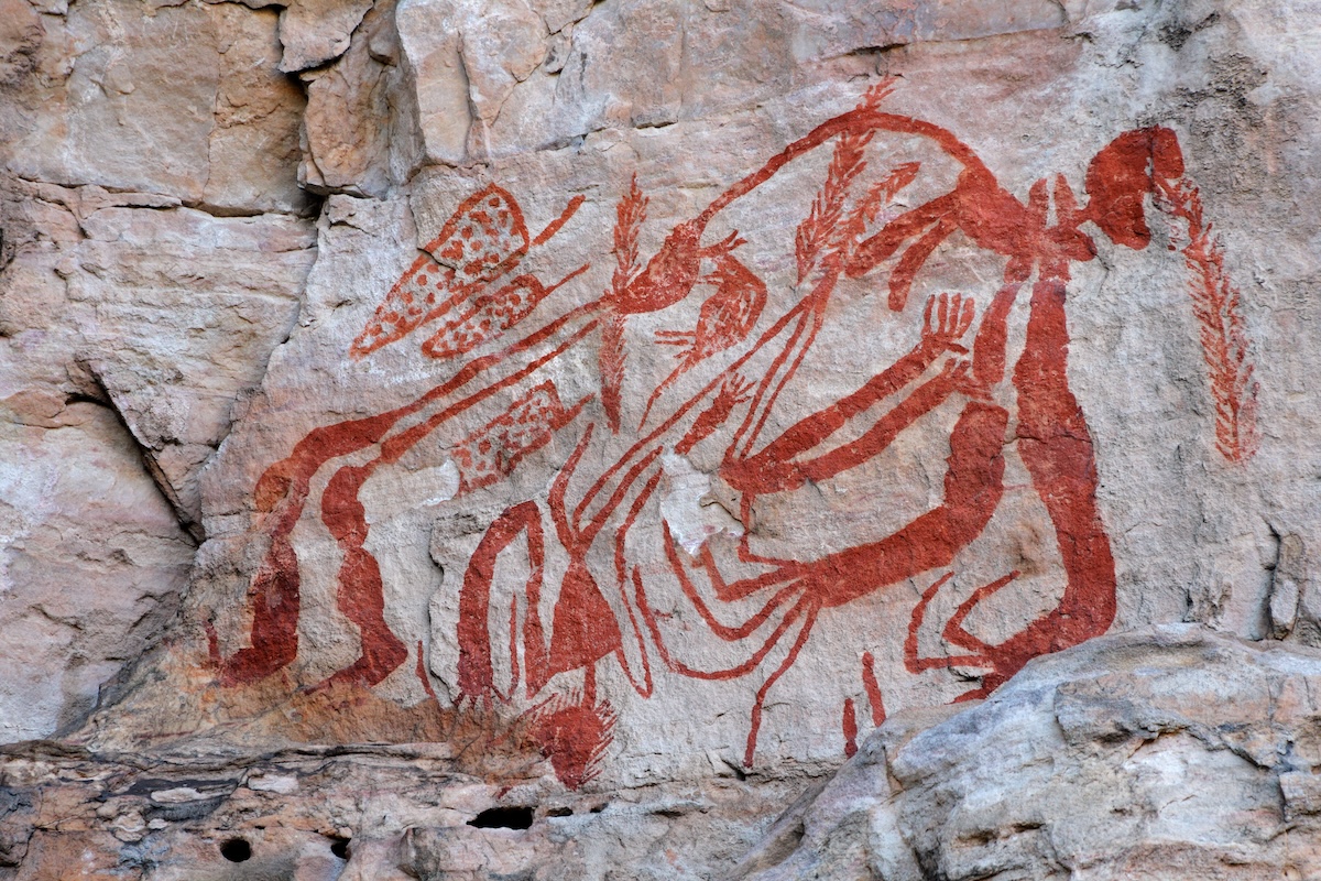 Arte rupestre aborigen en Ubirr