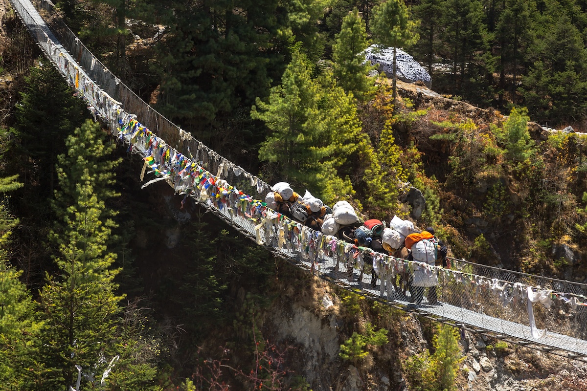 puente colgante del Everest Base Camp Trek