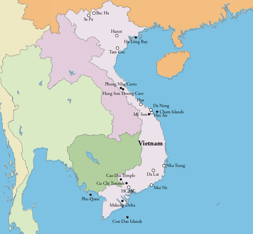 Mapa de Vietnam