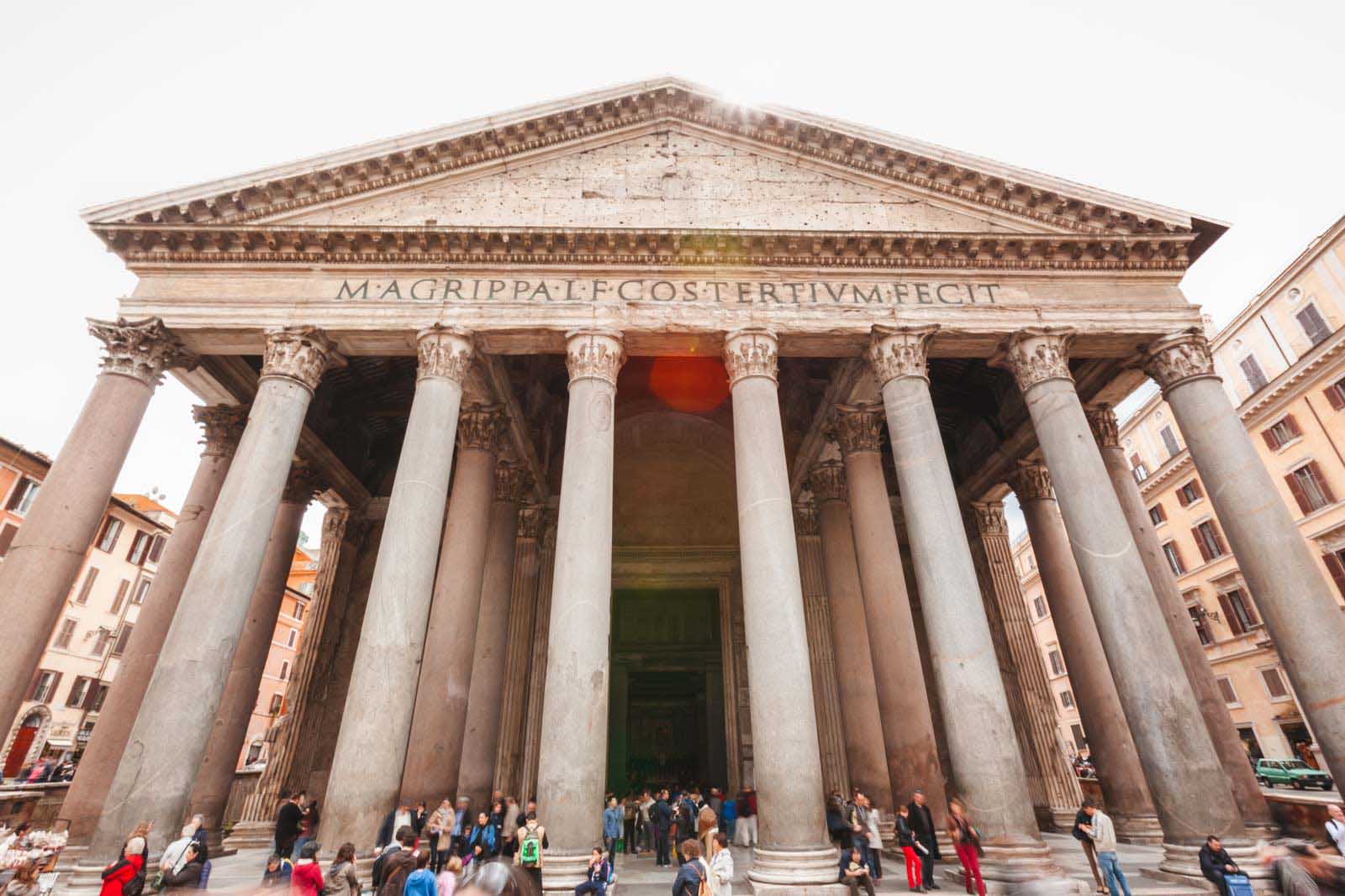 el Panteón en el Centro Histórico de Roma