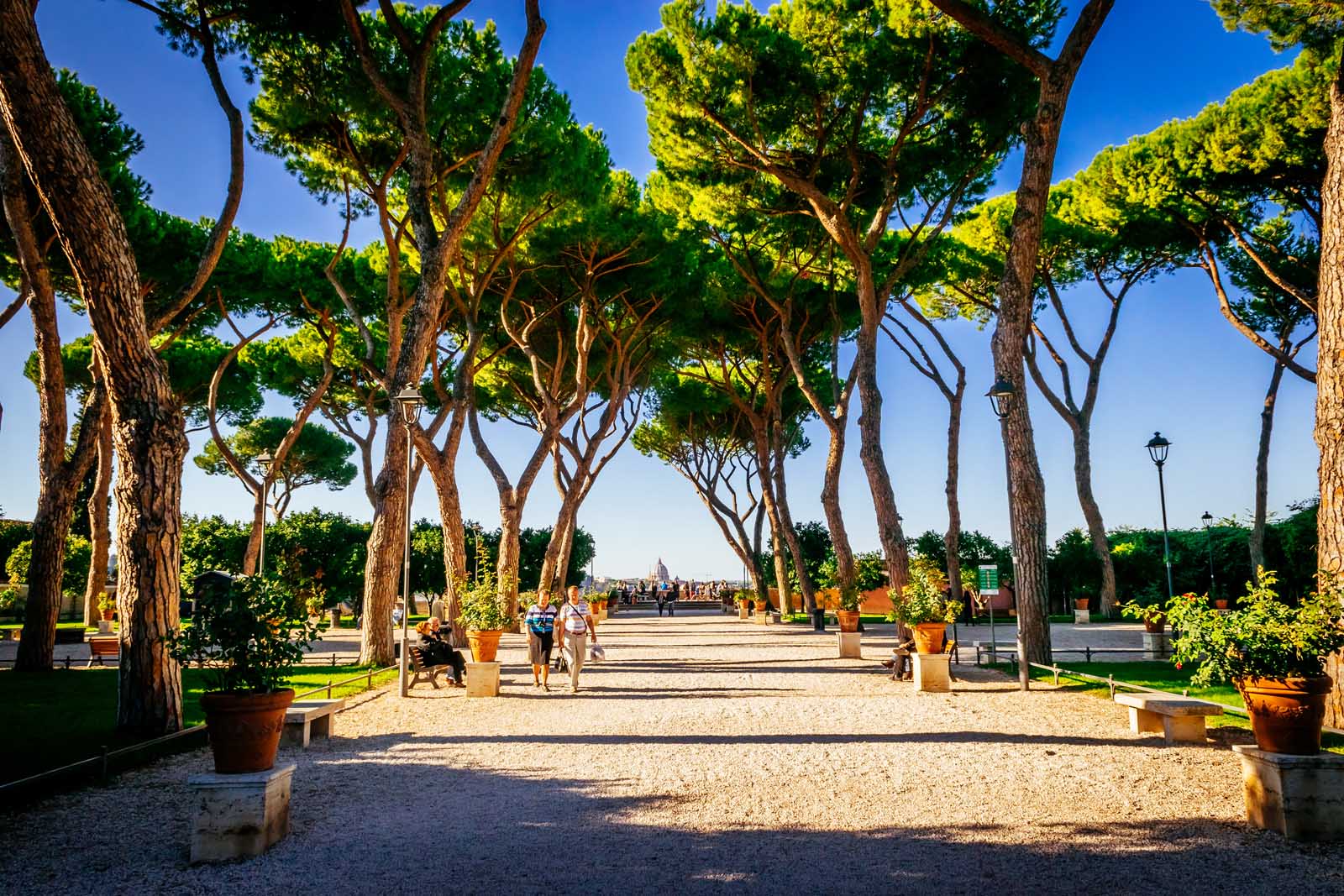 Giardino degli Aranci en el barrio de Testaccio en Roma