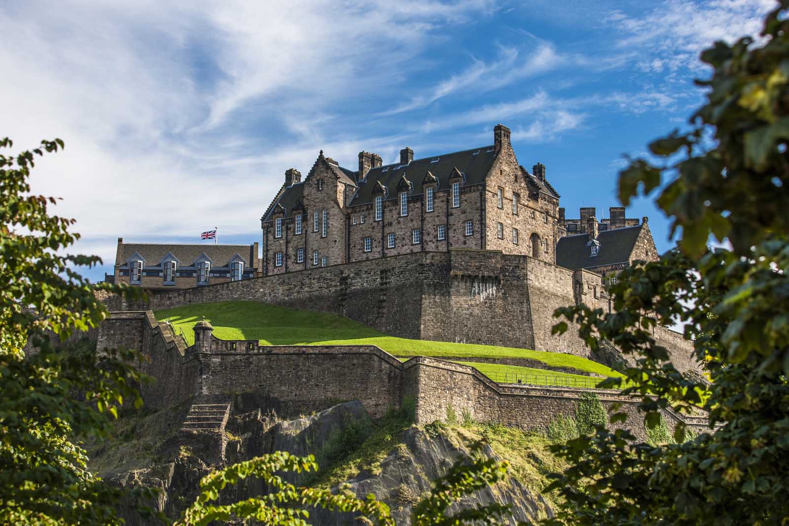 Castillo de Edimburgo en el casco antiguo de Edimburgo