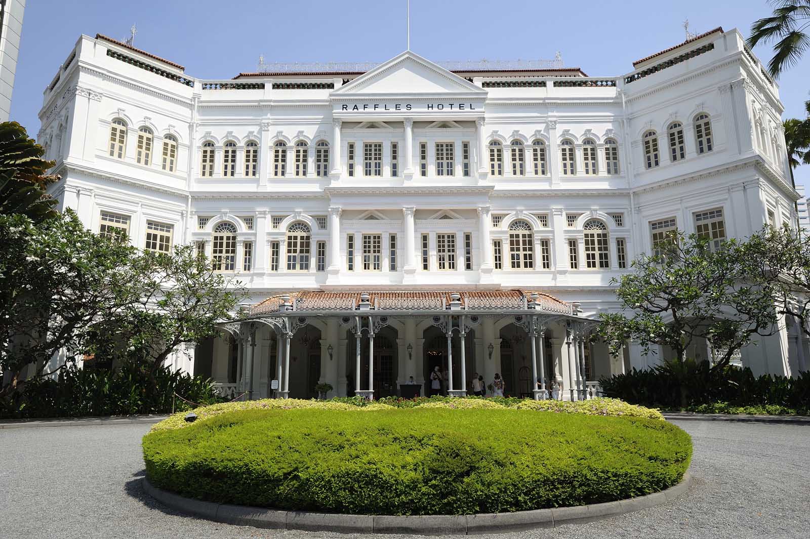 El emblemático Raffles Hotel, uno de los mejores hoteles boutique de Singapur.