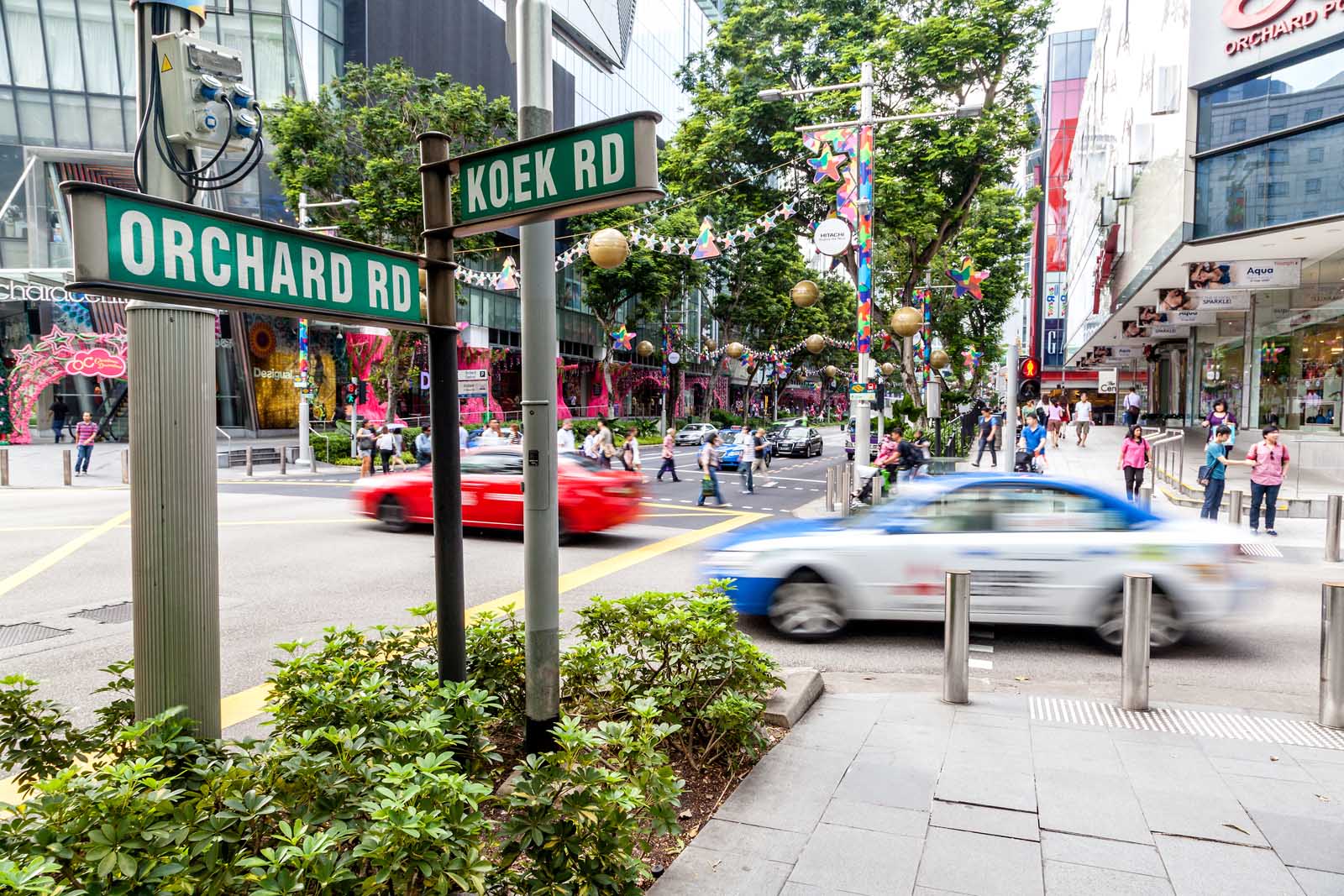 Barrio de Orchard Road en Singapur