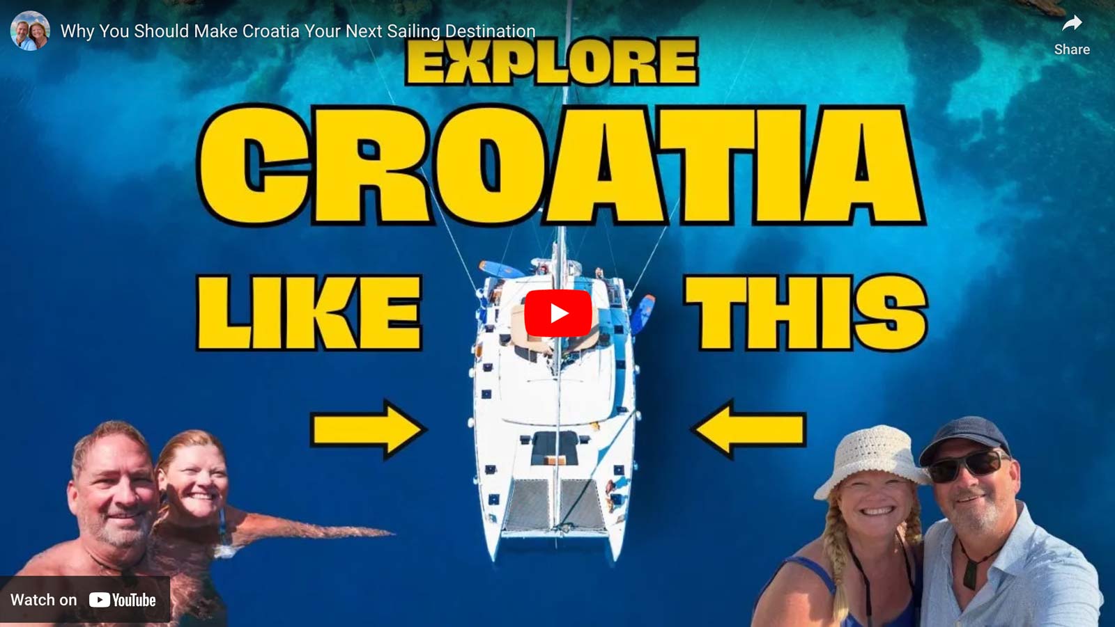 vídeo escapadas en yate en croacia